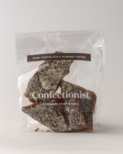 Load image into Gallery viewer, The Confectionist - Dark Chocolate &amp; Almond Toffee 100g Bag
