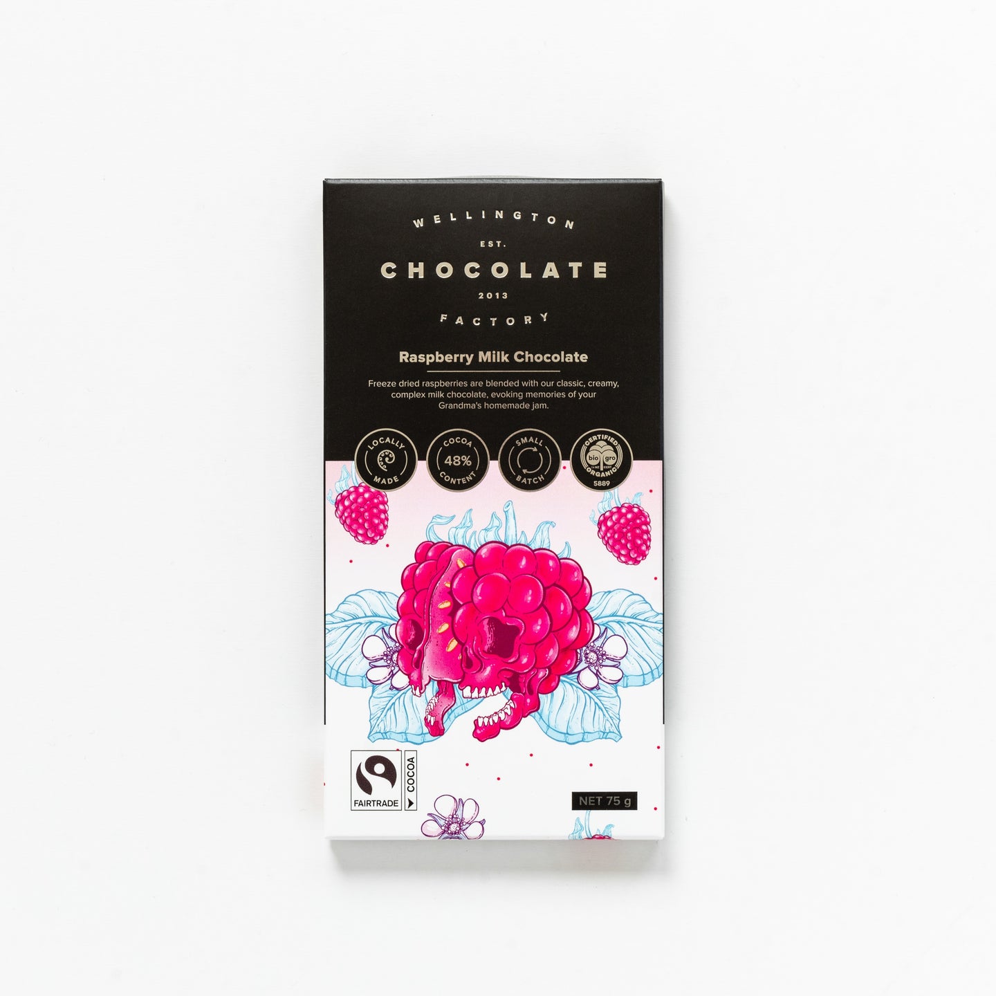Wellington Chocolate Factory Raspberry Milk Chocolate Bar
