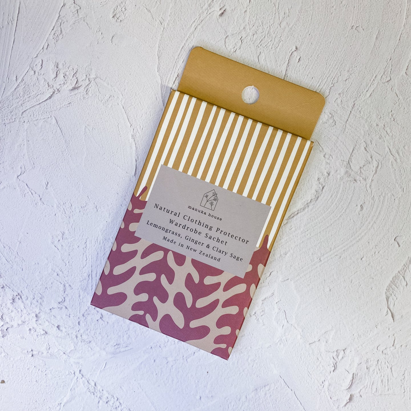 Manuka House Wardrobe Sachet - Lemongrass, Ginger & Clary Sage