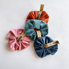 Load image into Gallery viewer, Gerty Brown Velvet Luxe Scrunchie
